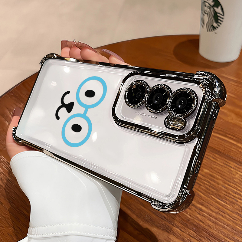 Oppo A78 - Graffiti Cute Blue Glasses Phone Case
