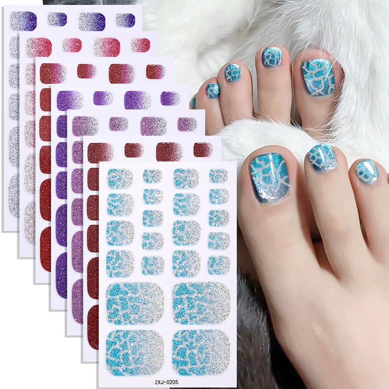Glitter Self-Adhesive Toe Nail - огляд і ціна Full Cover Adhesive