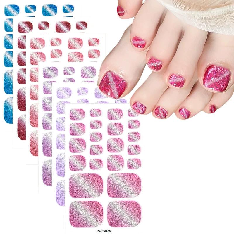 Glitter Self-Adhesive Toe Nail - огляд і ціна Full Cover Adhesive