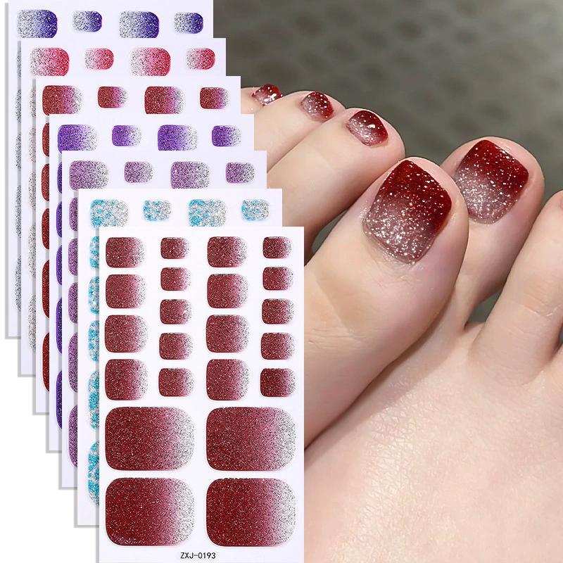 Glitter Self-Adhesive Toe Nail - огляд і ціна Full Cover Adhesive