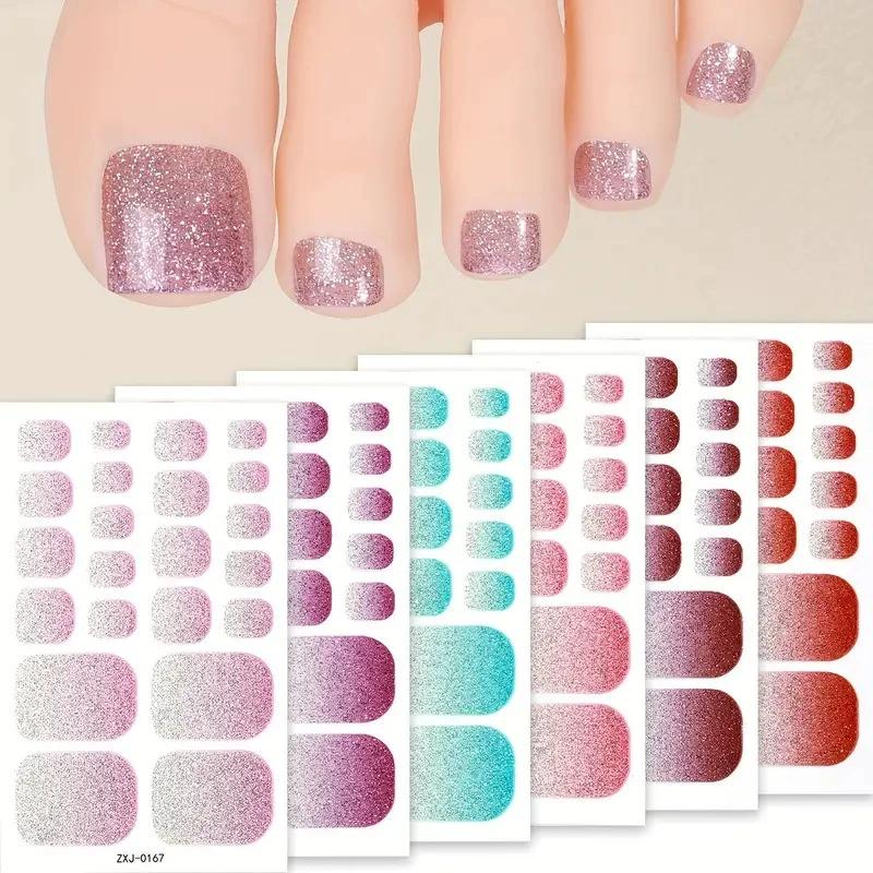Glitter Self-Adhesive Toe Nail - огляд і ціна Full Cover Adhesive