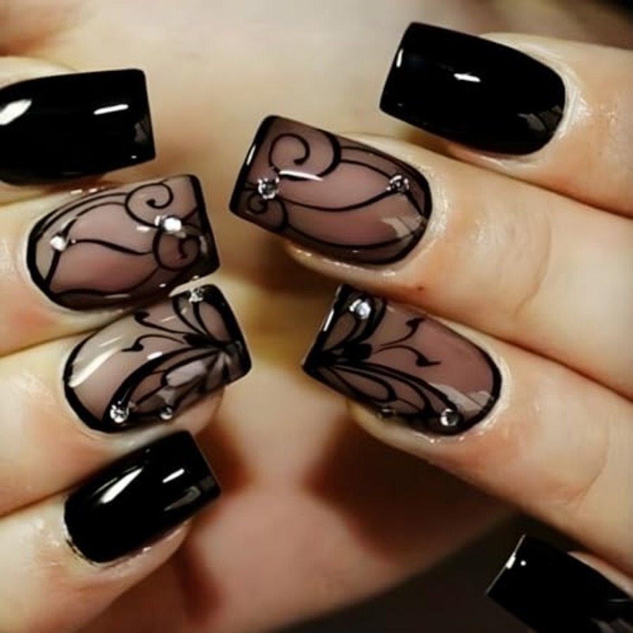 Short Square Press On Nails Nu - огляд і ціна Full Cover Adhesive